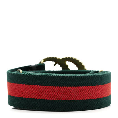 Gucci Canvas Torchon Double G Web Belt 90 36 Verde 2 of 4