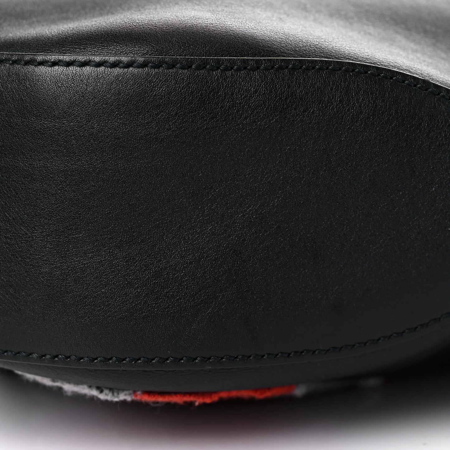 Calfskin Dog Embroidered Extra Large Dionysus Hobo Black