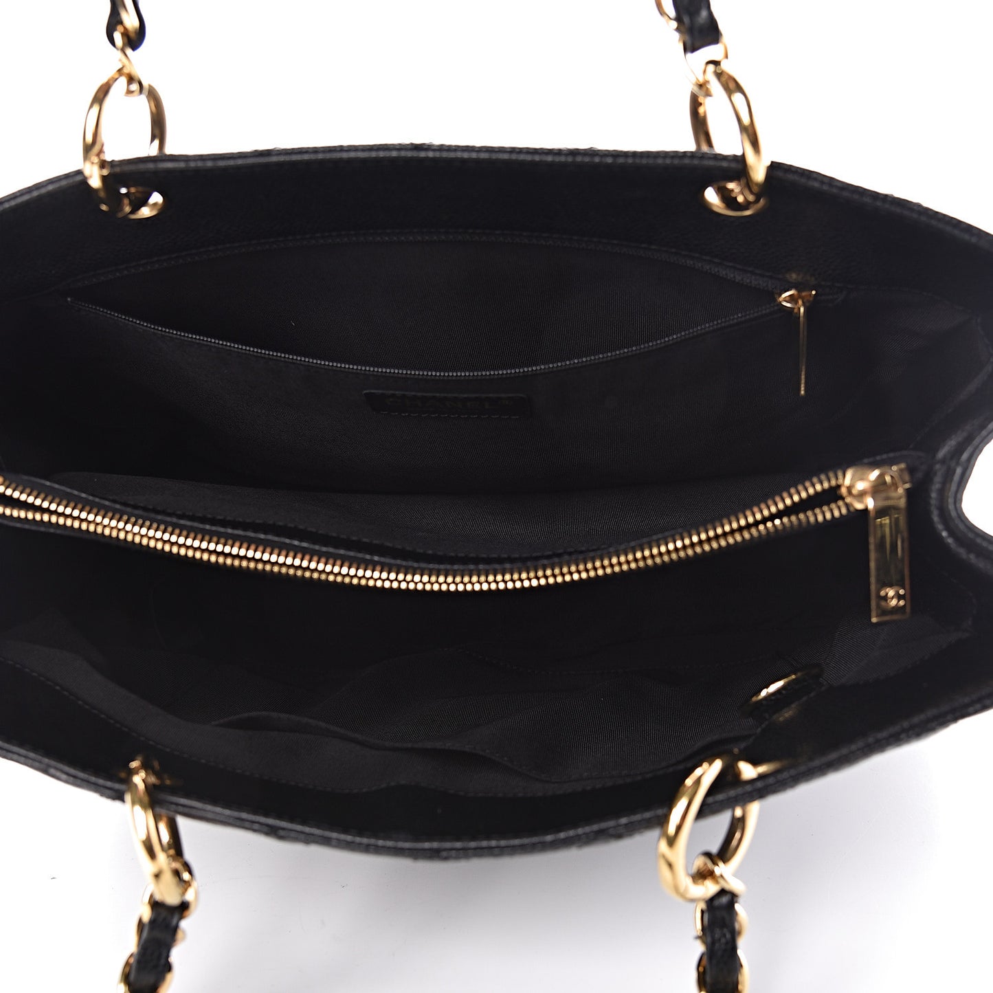 Caviar Quilted Grand Shopping Tote GST Black