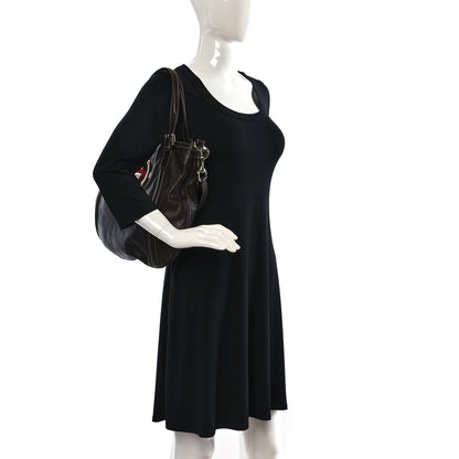 Gucci Calfskin Medium Britt Tote Dark Brown 2 of 10