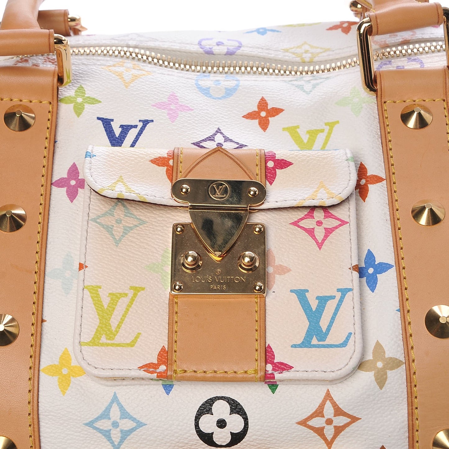 Monogram Multicolor Keepall 45 White