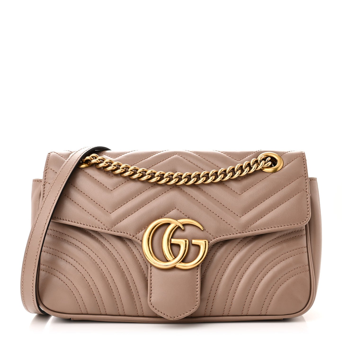 Calfskin Matelasse Small GG Marmont Shoulder Bag Porcelain Rose