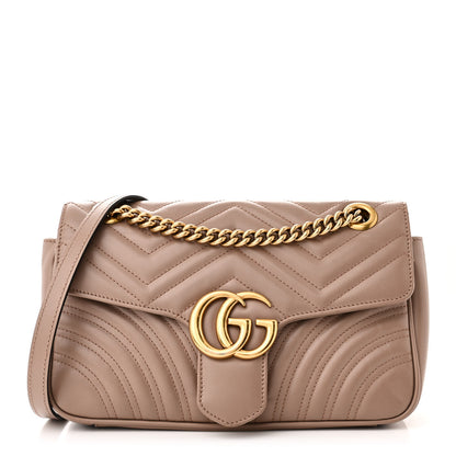 Gucci Calfskin Matelasse Small GG Marmont Shoulder Bag Porcelain Rose 1 of 11