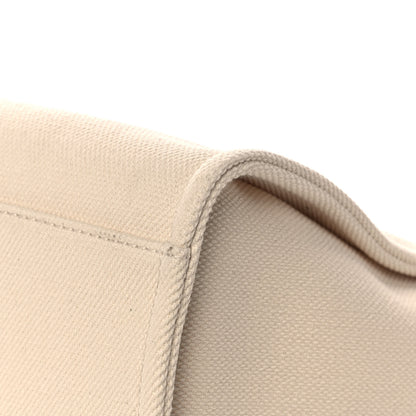 Chanel Canvas Pearl Medium Deauville Tote Ecru Beige 12 of 13
