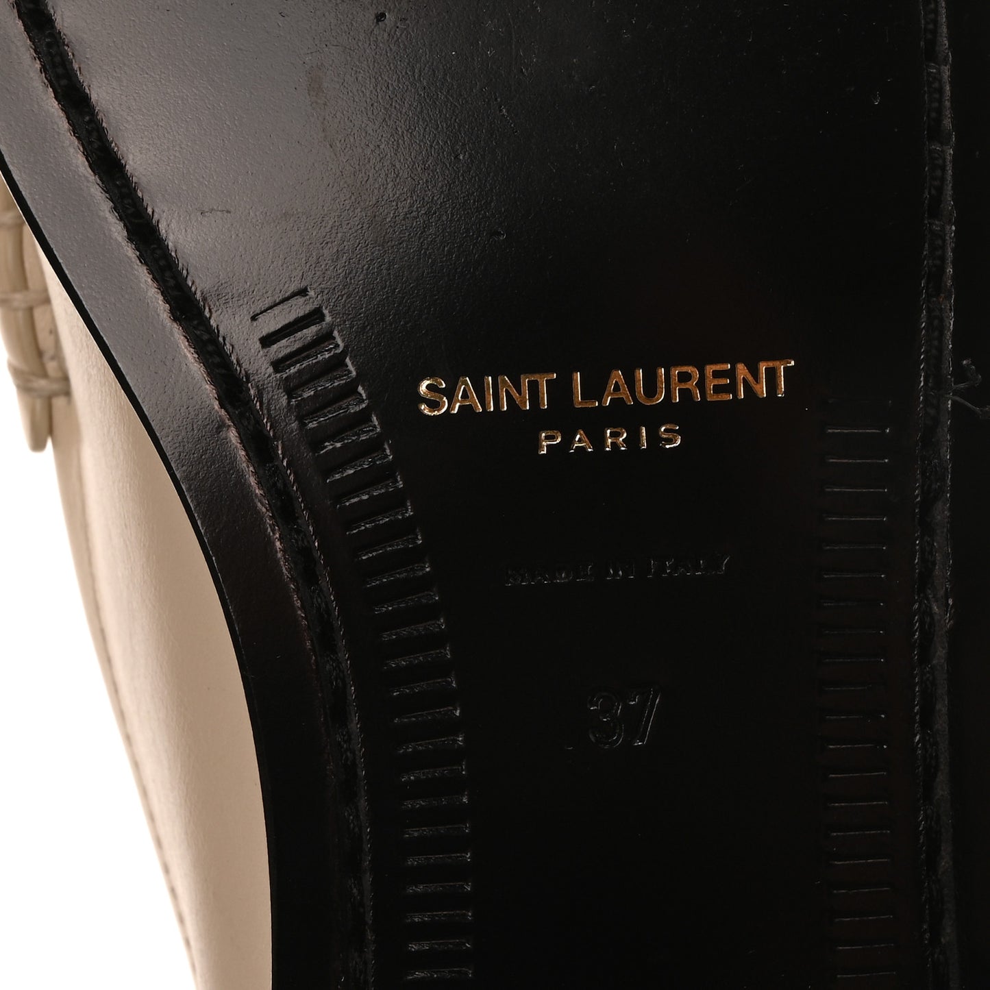 Calfskin Penny Loafers 37 Pearl