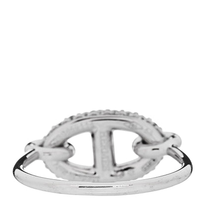 Hermes 18K White Gold Diamond New Farandole Ring 53 6.25 3 of 5