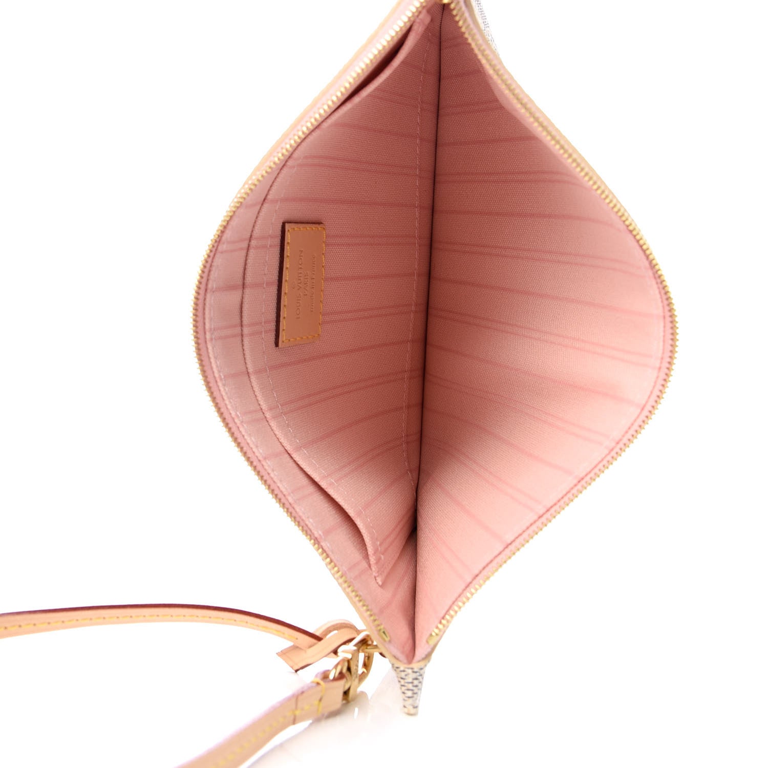 Louis Vuitton Damier Azur Neverfull MM GM Pochette Rose Ballerine 5 of 7