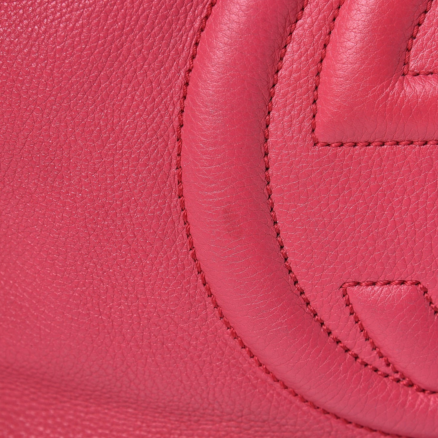 Pebbled Calfskin Medium Soho Chain Shoulder Bag Pink