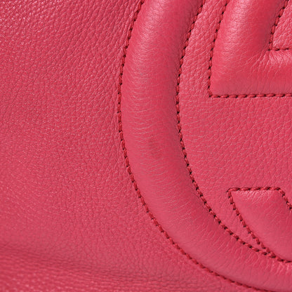 Gucci Pebbled Calfskin Medium Soho Chain Shoulder Bag Pink 23 of 23
