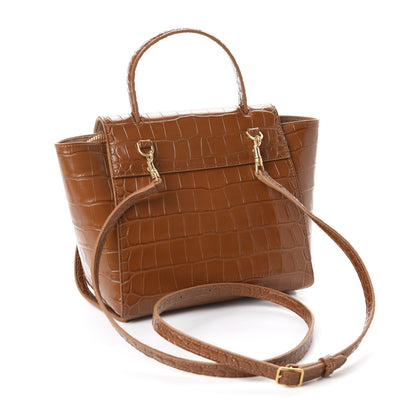 Celine Calfskin Crocodile Embossed Nano Belt Bag Camel 3 of 9