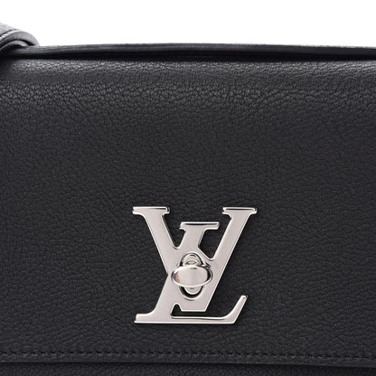 Louis Vuitton Calfskin Lockme Clutch Black 10 of 11