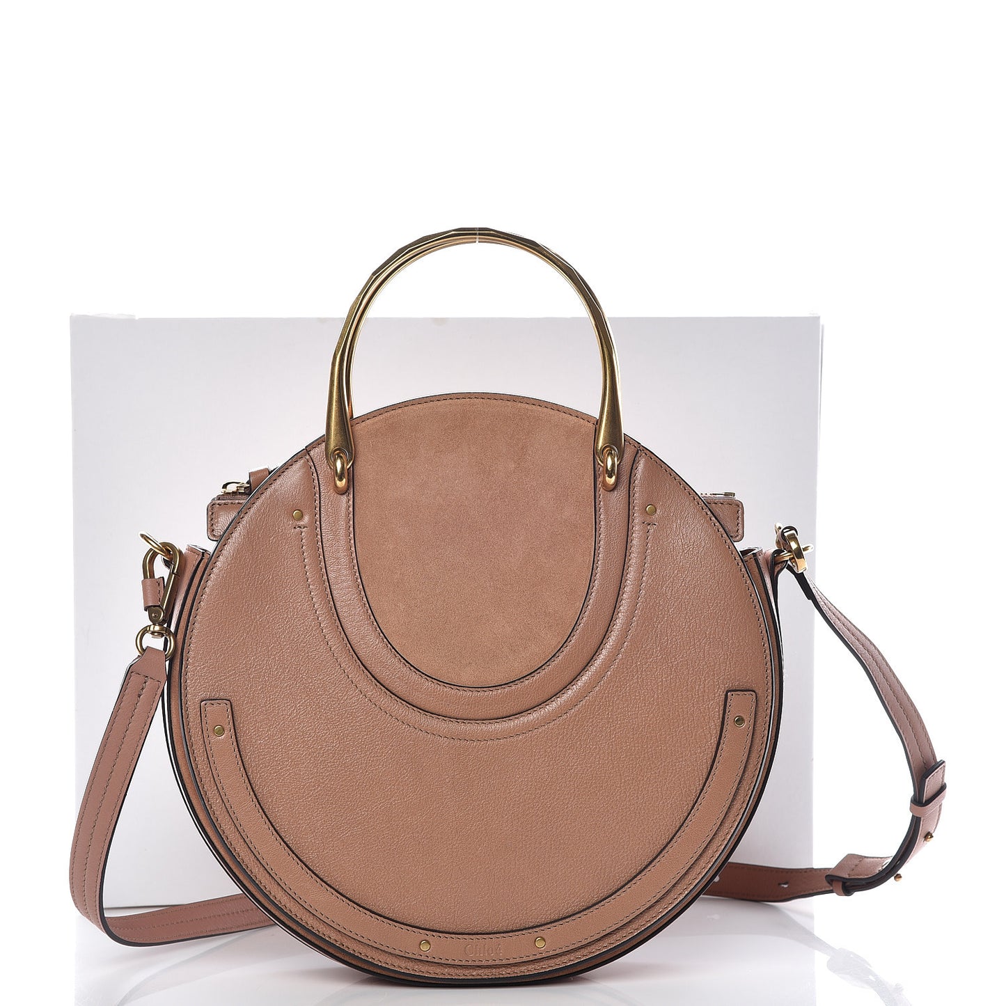 Goatskin Suede Medium Pixie Bag Nougat