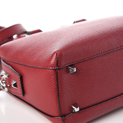 MCM Grained Calfskin Small Ella Boston Burgundy 9 of 17