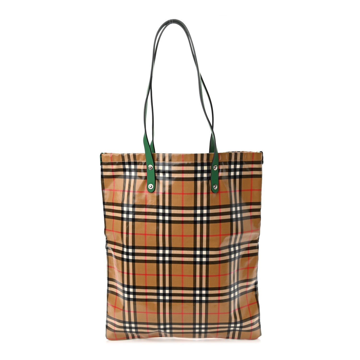 Burberry Coated Canvas Vintage Check Shopper Tote 1 of 11