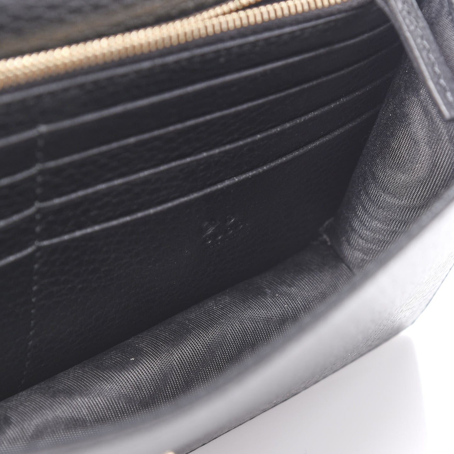 Dollar Calfskin Interlocking G Chain Wallet Black