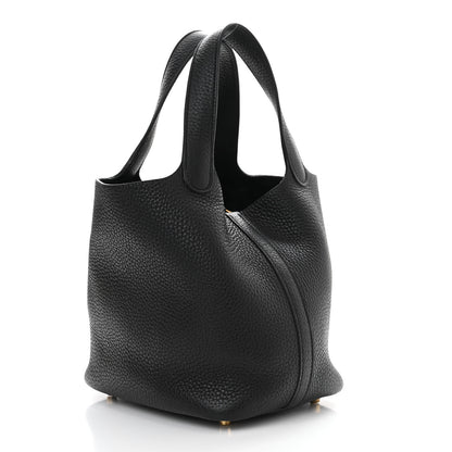 Hermes Taurillon Clemence Picotin Lock 18 PM Black 3 of 11