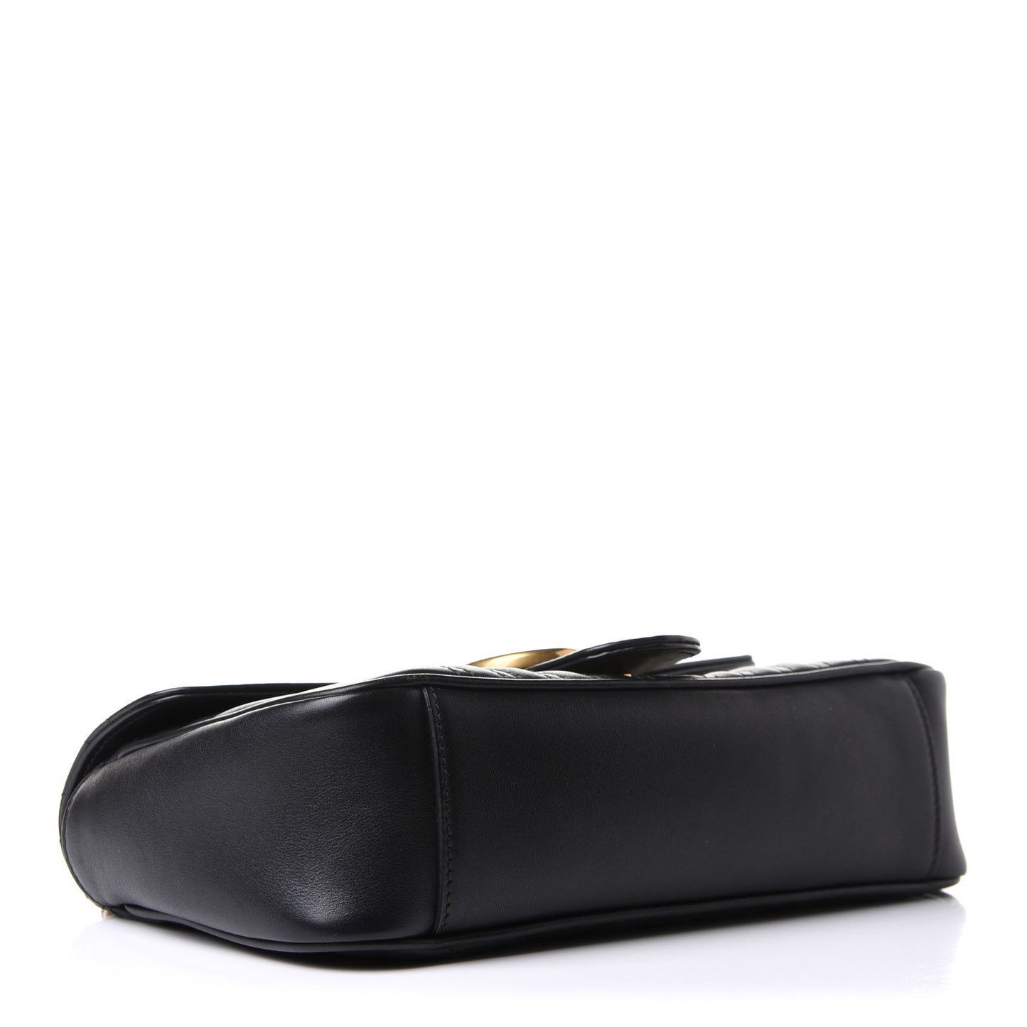 Calfskin Matelasse Small GG Marmont Shoulder Bag Black