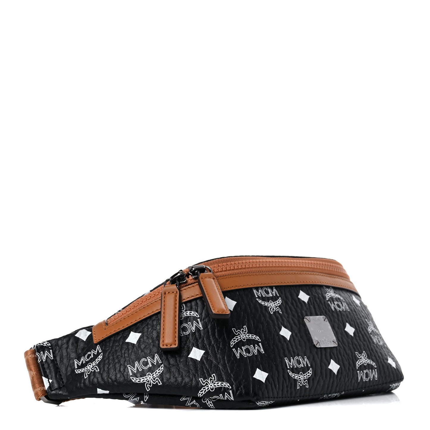 Visetos Medium Belt Bag Black Cognac