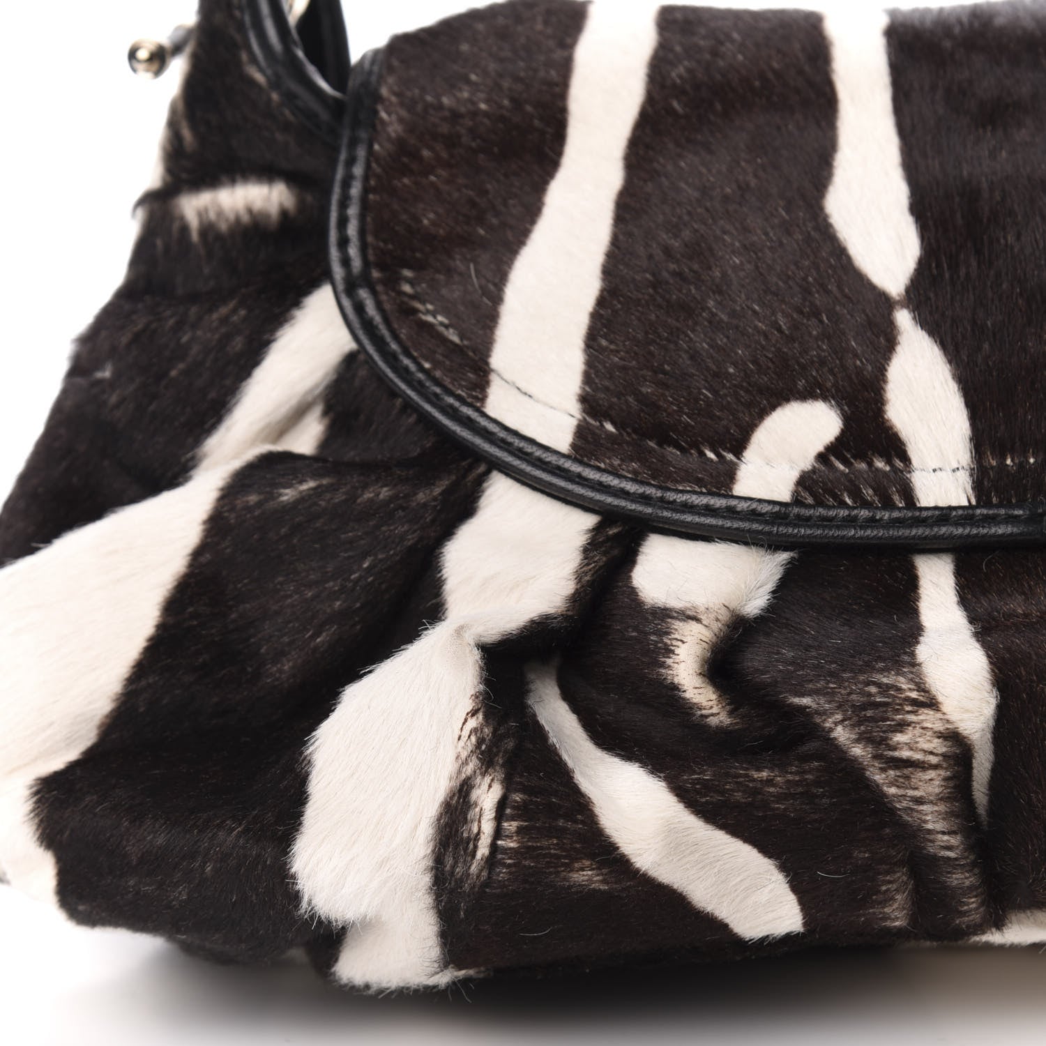 Christian Dior Pony Hair Zebra Print Jazzclub Shoulder Bag 12 of 14