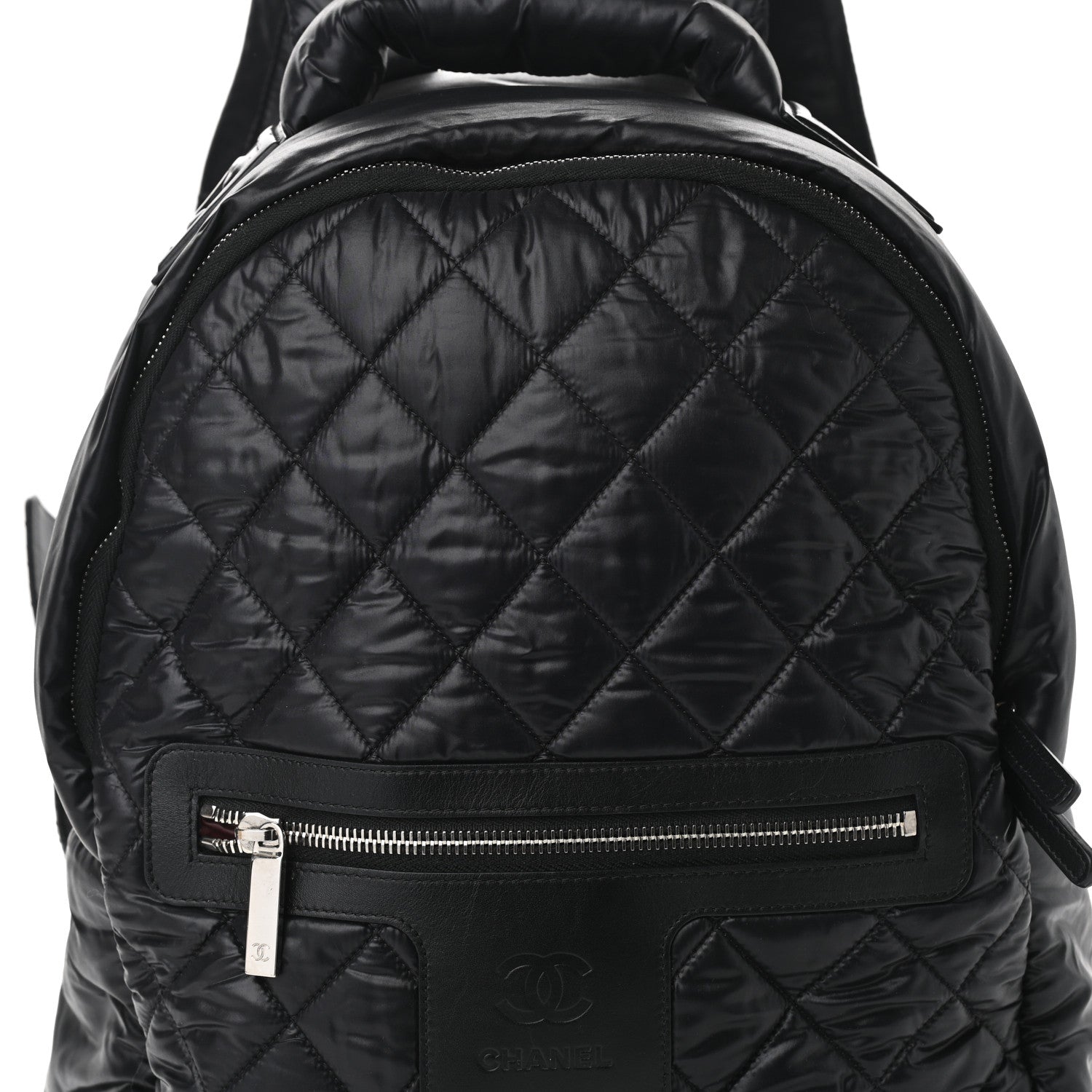 Chanel Nylon Quilted Coco Cocoon Backpack Black 7 of 9
