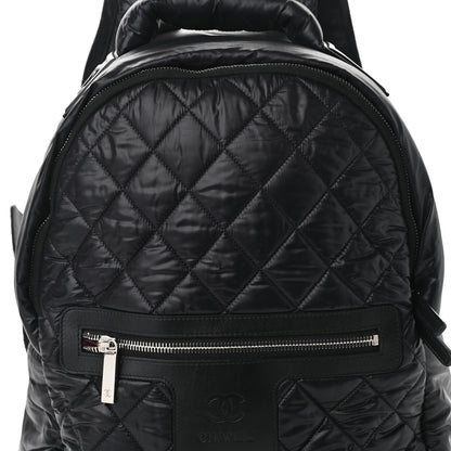 Chanel Nylon Quilted Coco Cocoon Backpack Black 7 of 9