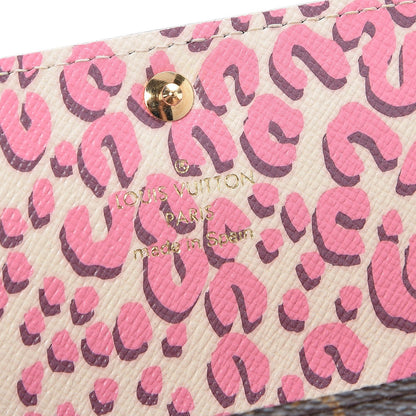 Louis Vuitton Monogram Leopard Sarah Wallet Blanc Corail 6 of 9