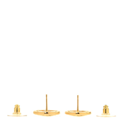 Chanel CC Round Earrings Gold 3 of 5
