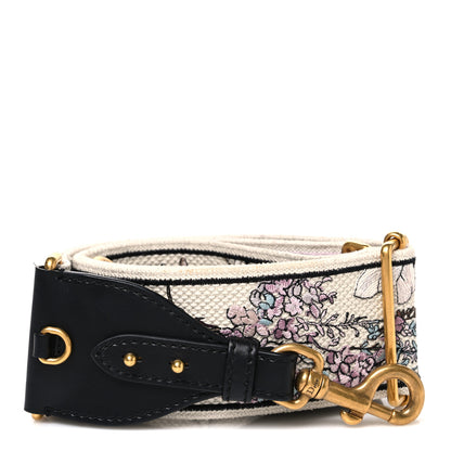 Christian Dior Canvas Embroidered Toile de Jouy Shoulder Strap  White Multicolor 1 of 4