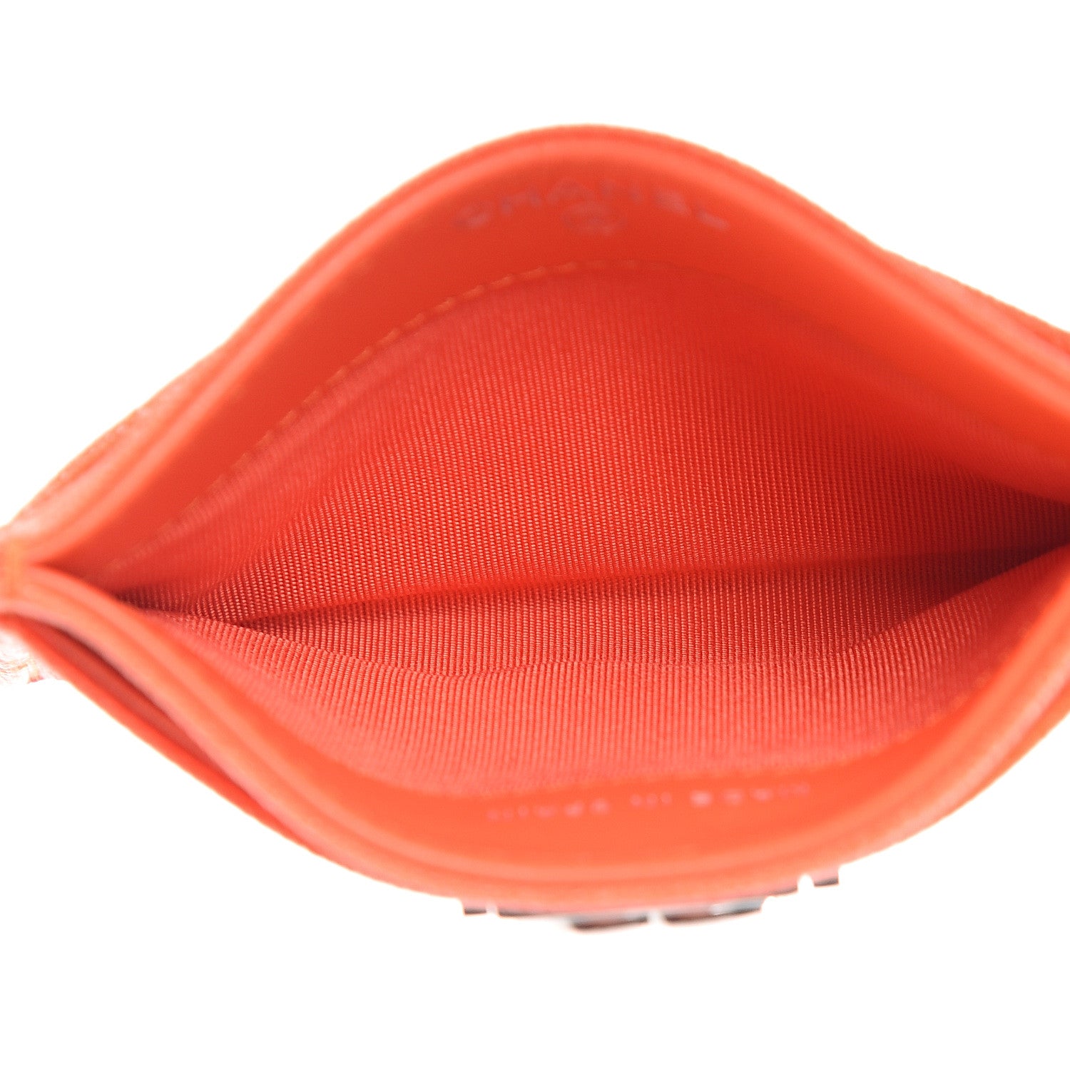 Chanel Caviar Quilted Boy Card Holder Orange 4 of 9