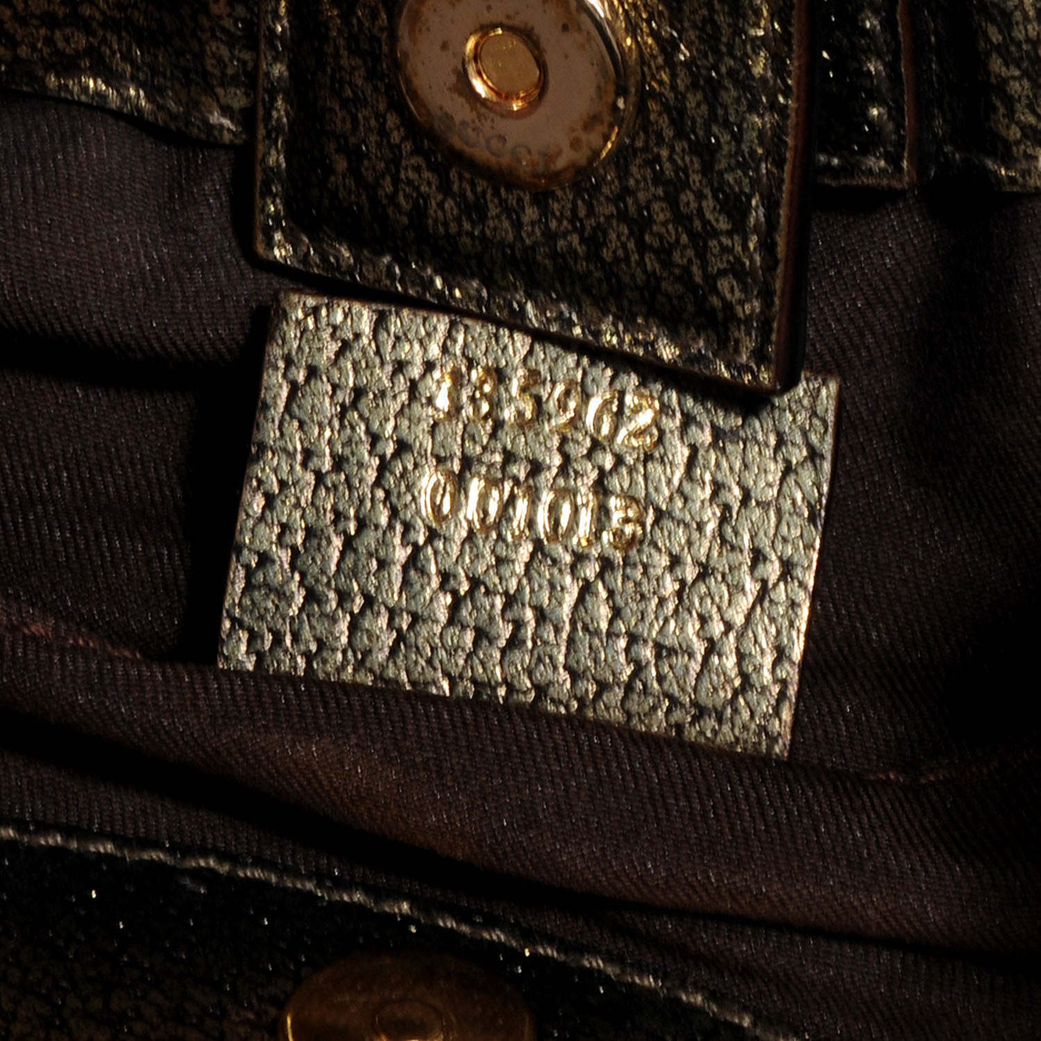 Gucci Monogram Bamboo Chain Shoulder Bag Metallic 7 of 7