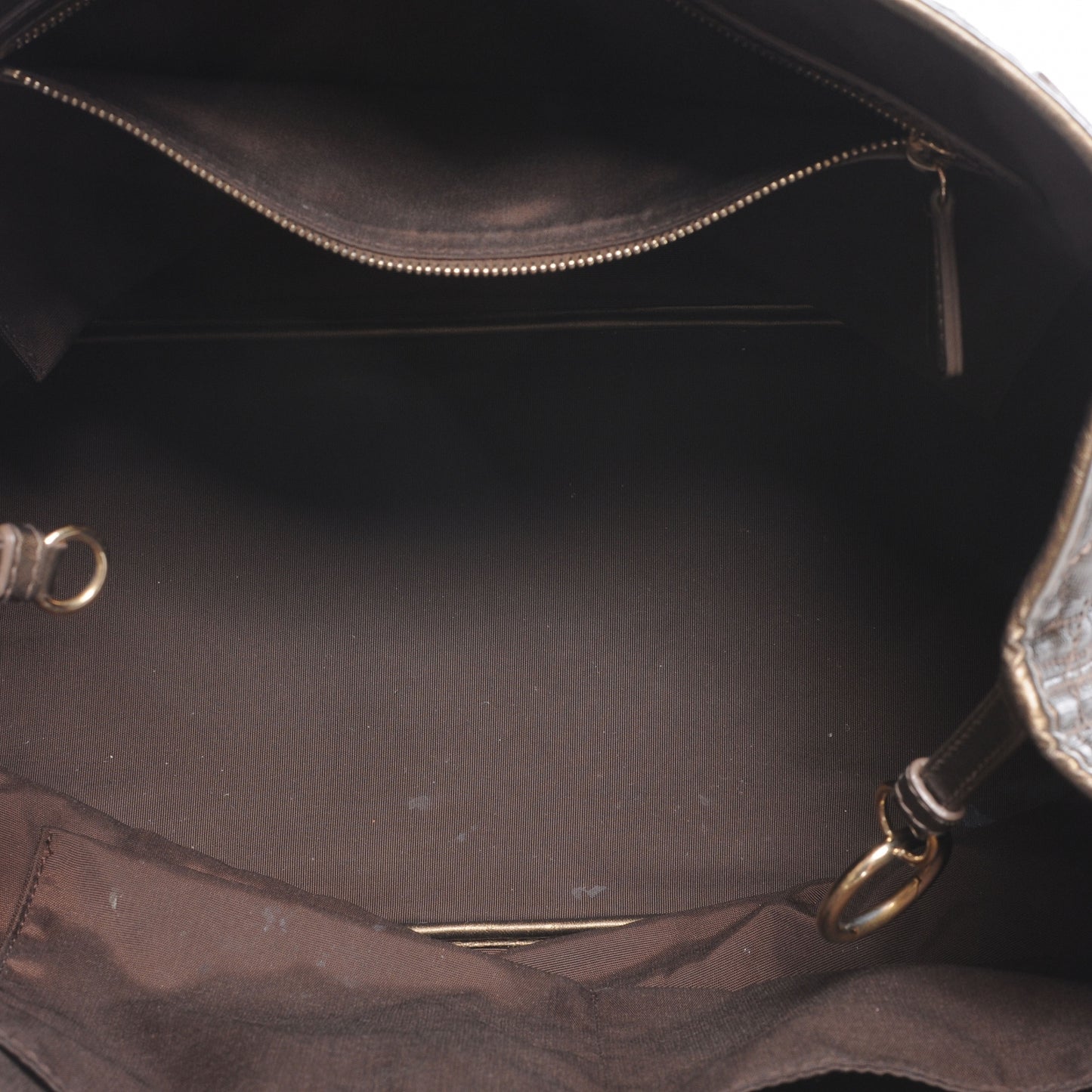 Coated Canvas Cannage Medium Panarea Tote Bronze