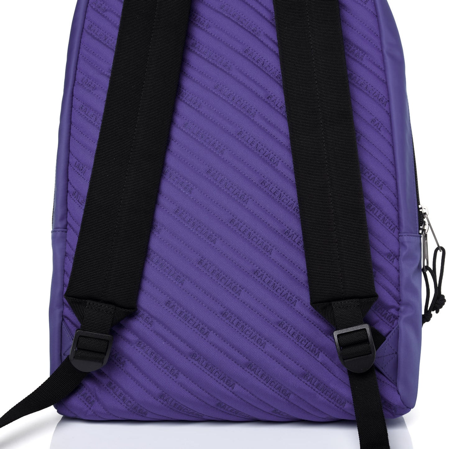 Nylon Double Pack Backpack Purple Black