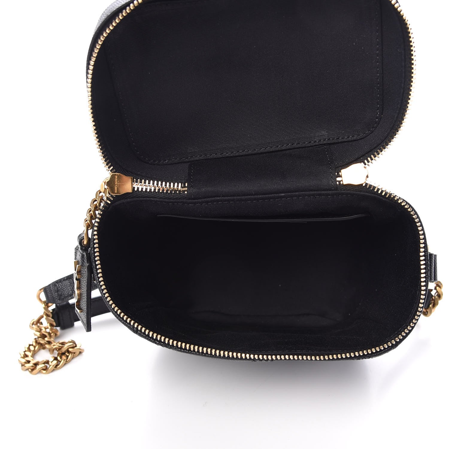 Saint Laurent Grain de Poudre Quilted 80's Vanity Bag Black 5 of 9