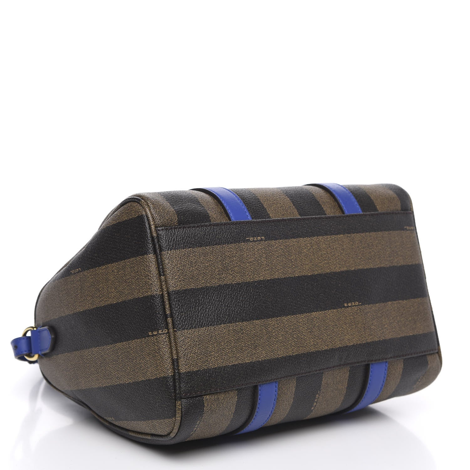 Fendi Pequin Spalmati Vitello Flamingo Small Boston Tobacco Blue Neon 4 of 10