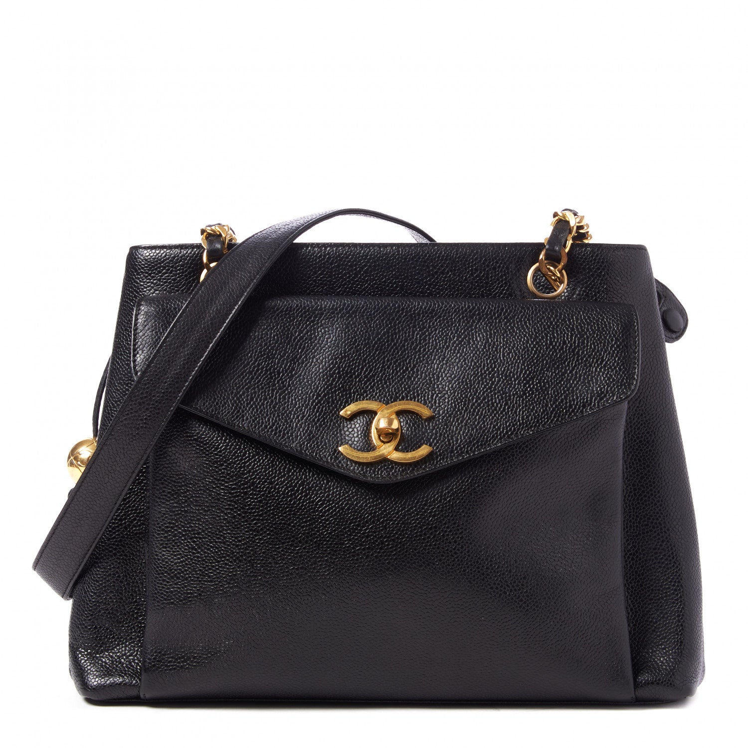 Chanel Caviar CC Shoulder Bag Black 1 of 9