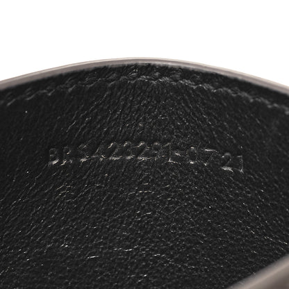Saint Laurent Grain De Poudre Matelasse Chevron Monogram Credit Card Case Fog 7 of 11