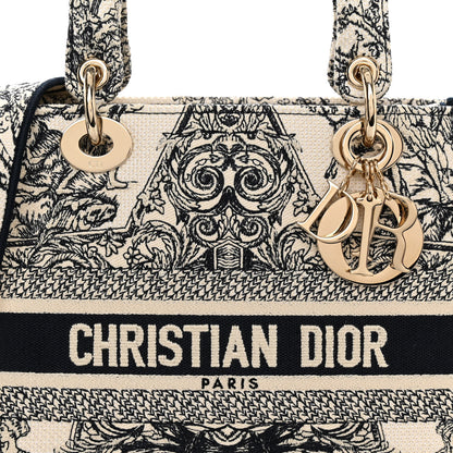Christian Dior Canvas Embroidered Toile De Jouy Medium Lady D-Lite 7 of 9