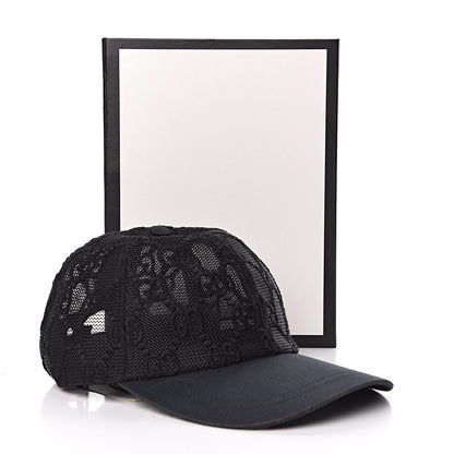Gucci GG Net Embroidered Baseball Hat M Black 8 of 8