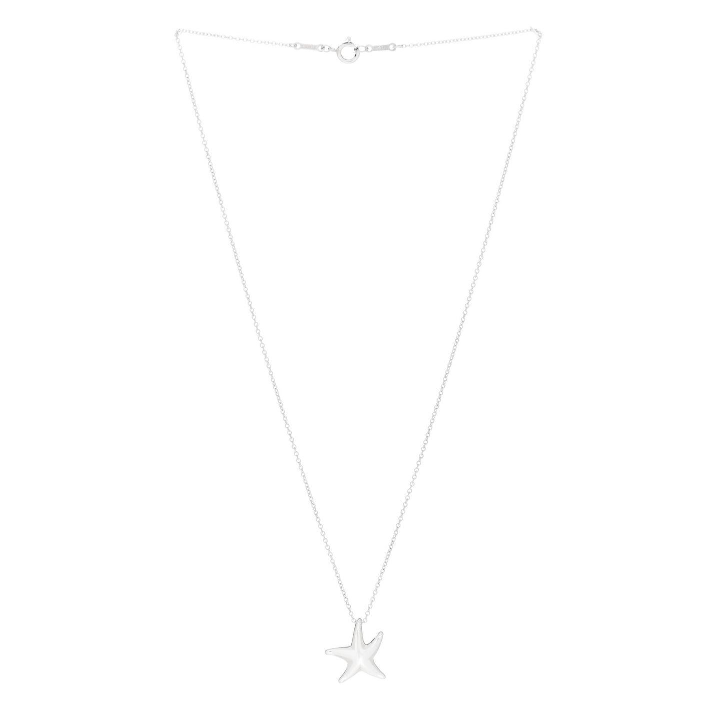 Sterling Silver 15mm Elsa Peretti Starfish Pendant Necklace