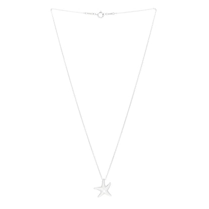Tiffany Sterling Silver 15mm Elsa Peretti Starfish Pendant Necklace 3 of 5