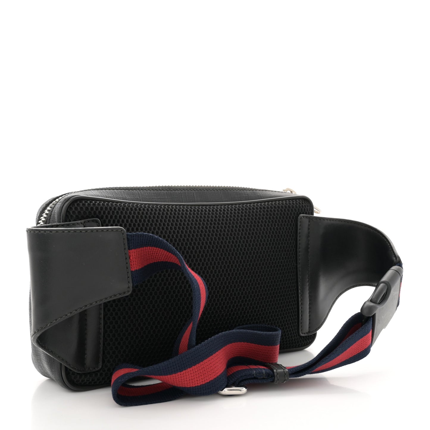 Soft GG Supreme Monogram Web Belt Bag Black Grey