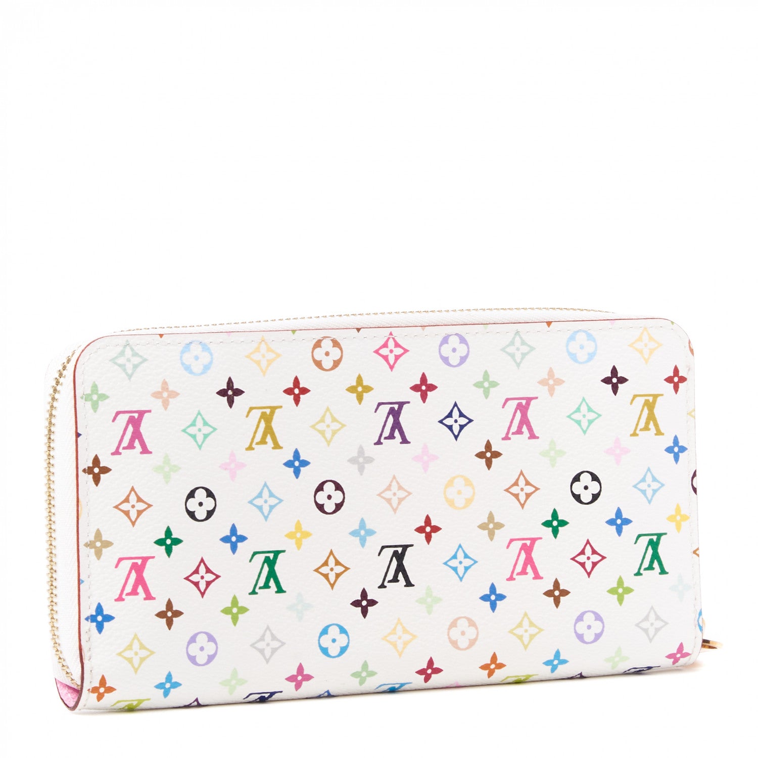 Louis Vuitton Monogram Multicolor Zippy Wallet White Litchi 2 of 7