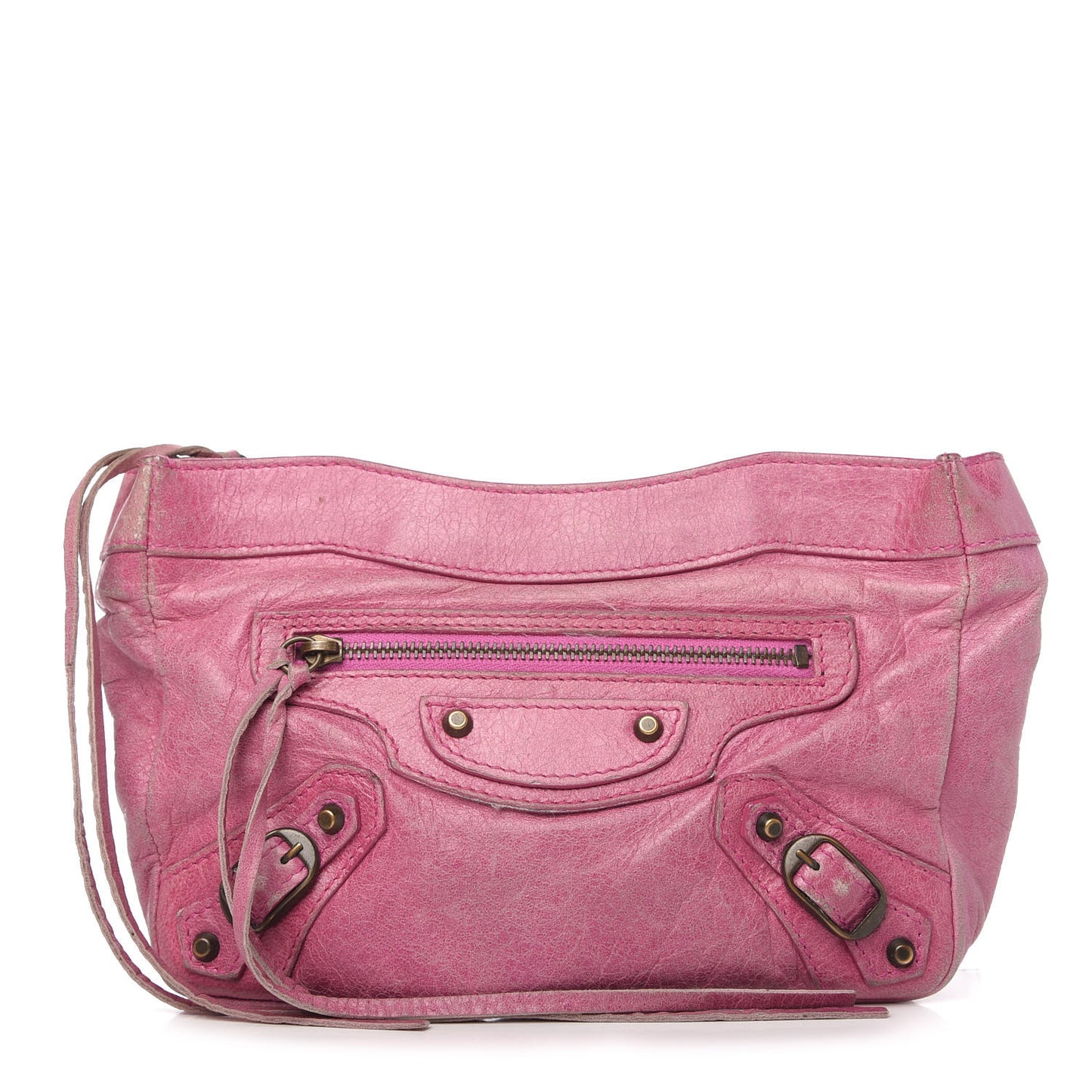 Chevre Classic Hardware Porte Toilette Makeup Clutch Magenta