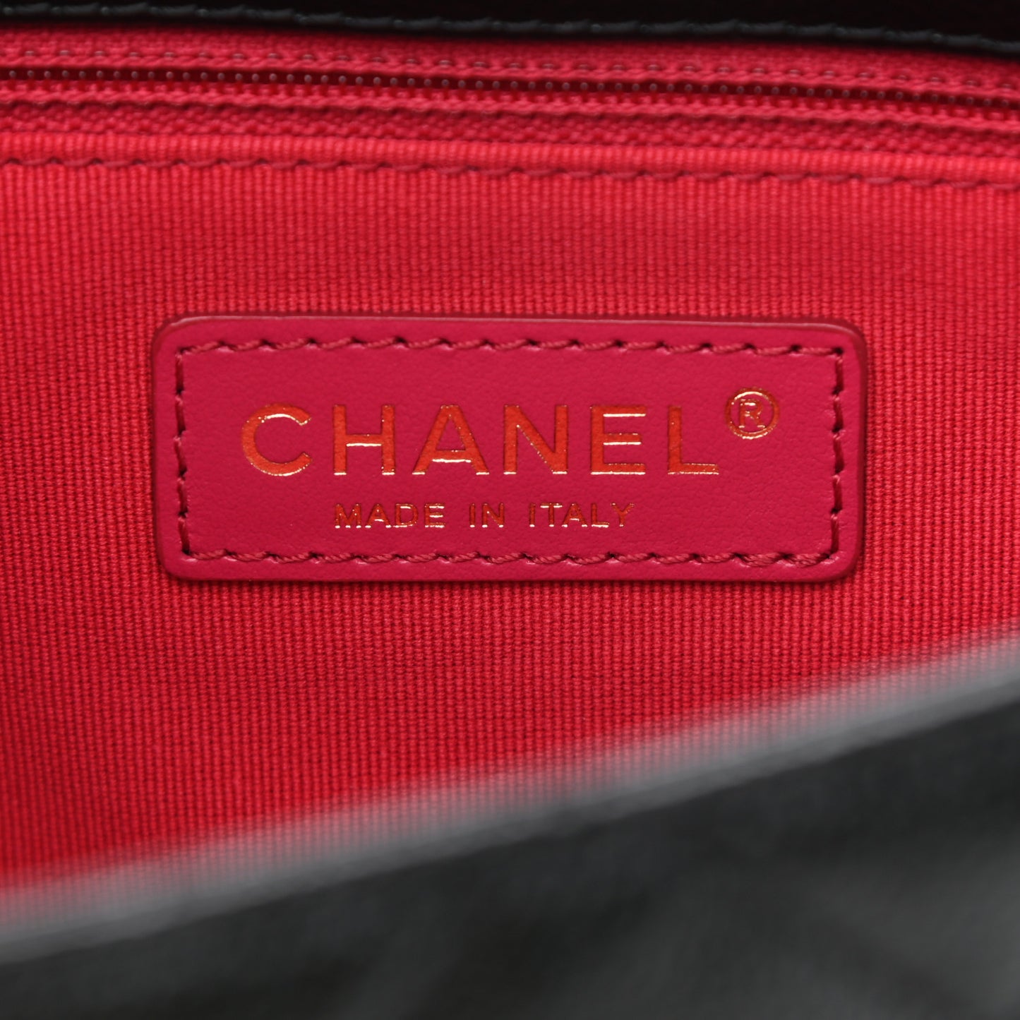 Shiny Caviar Quilted Large Chain Melody Flap Black
