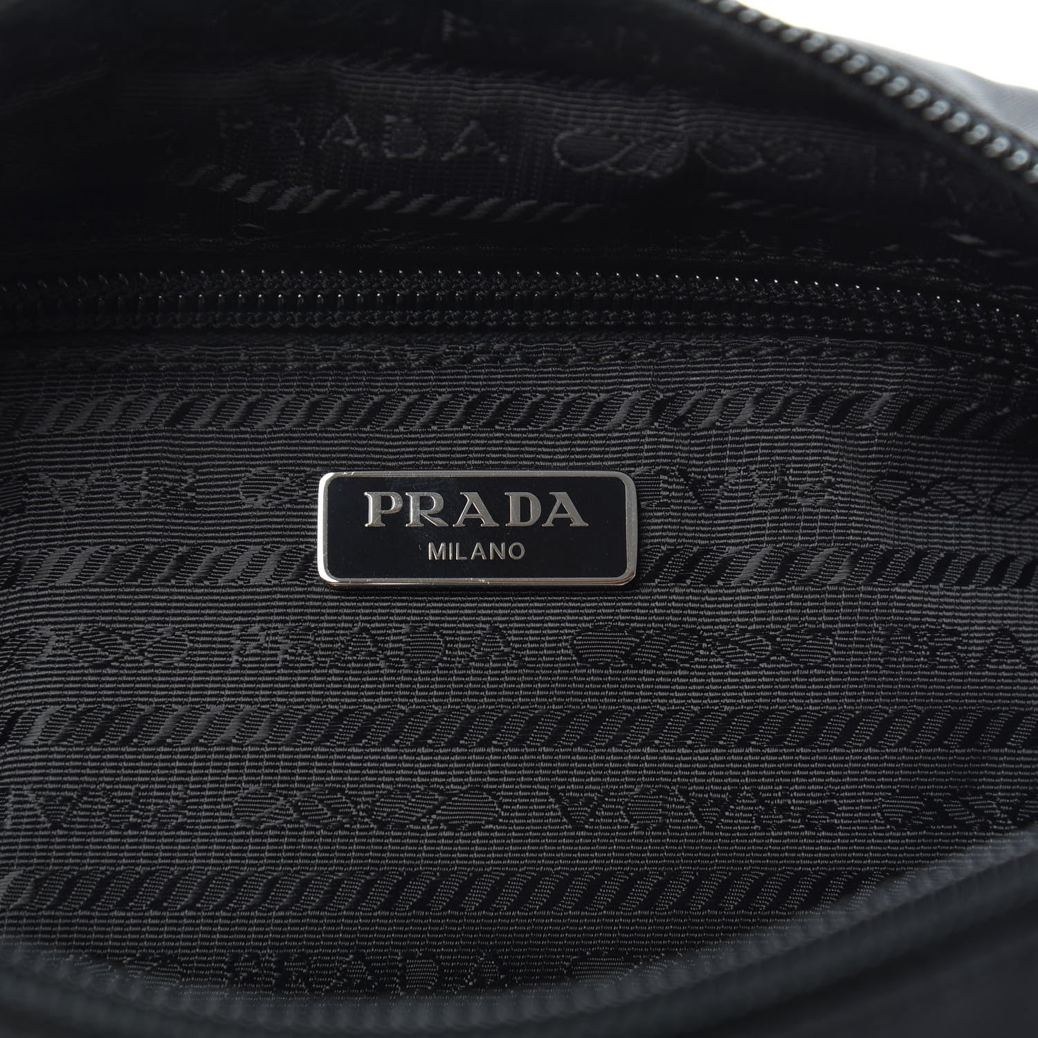 Prada Tessuto Nylon Saffiano Wristlet Black 6 of 8