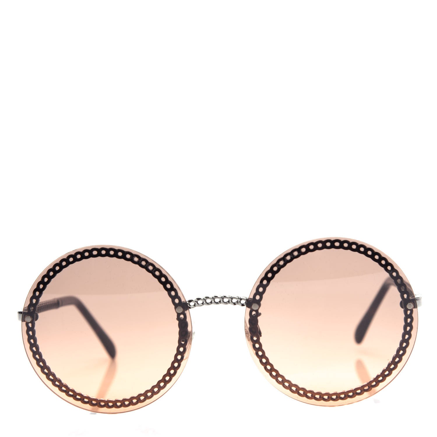 Chanel Metal Chain Round Sunglasses 4245 Brown Gold 2 of 8