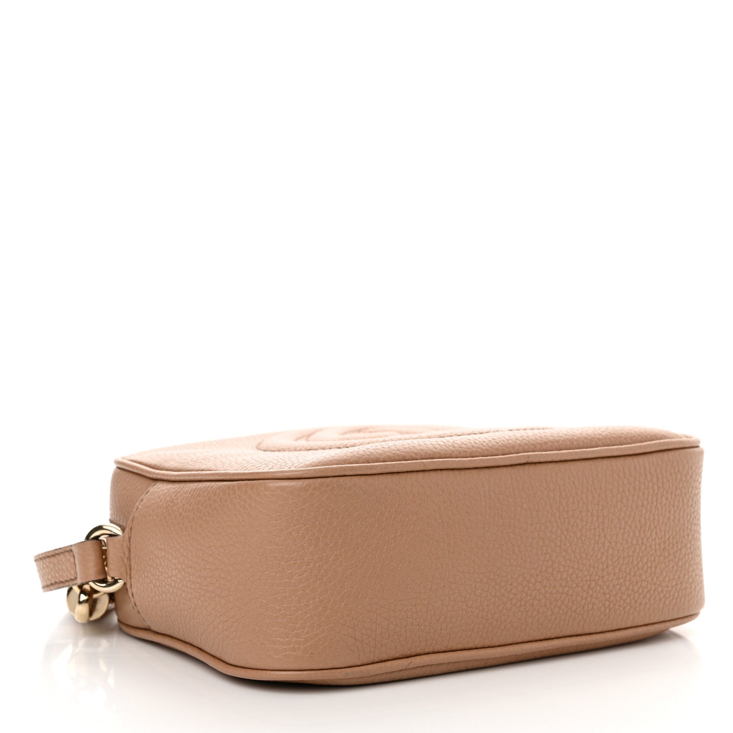 Pebbled Calfskin Small Soho Disco Bag Camelia