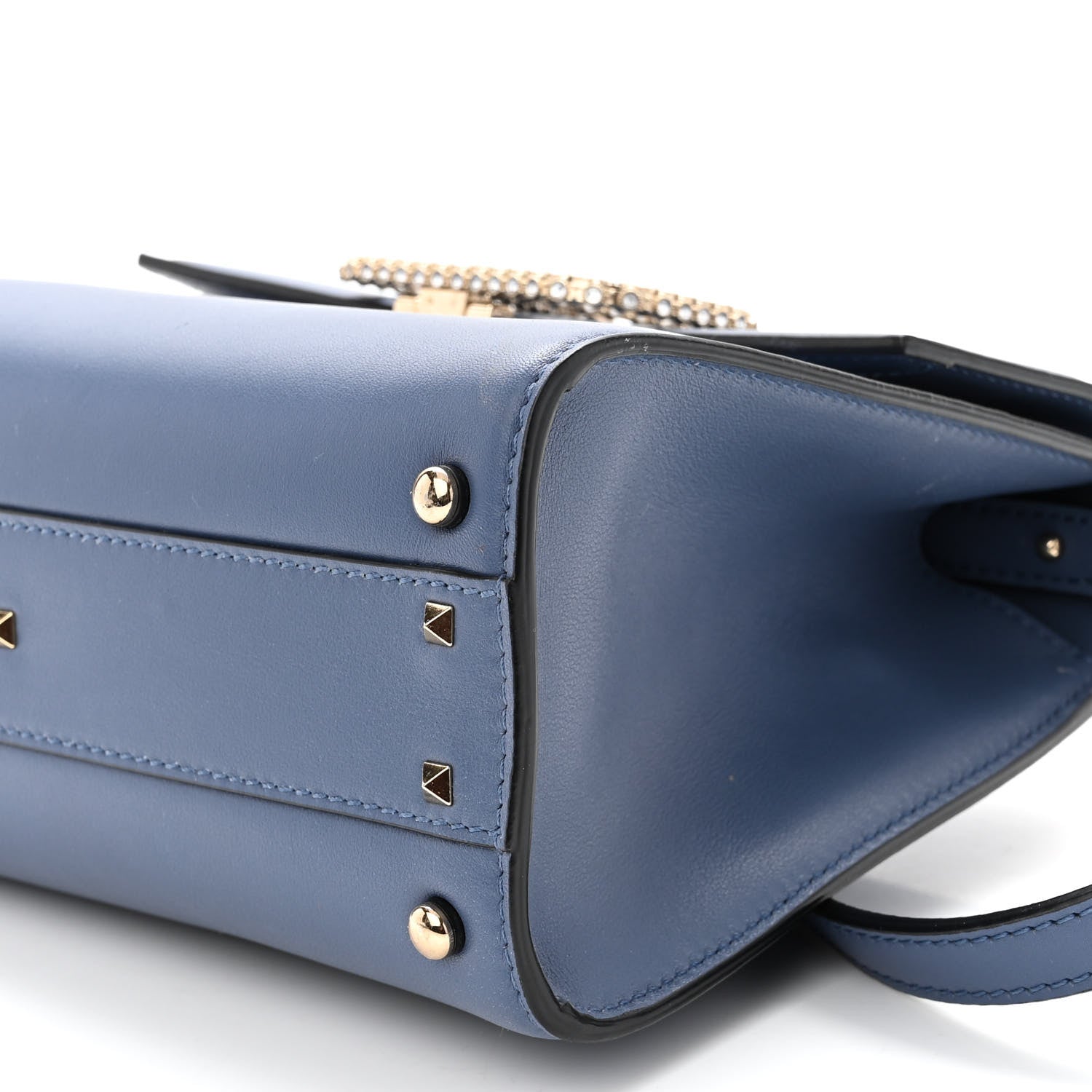 Valentino Garavani Calfskin Crystal Small VSling Top Handle Bag Ultramarine 9 of 9