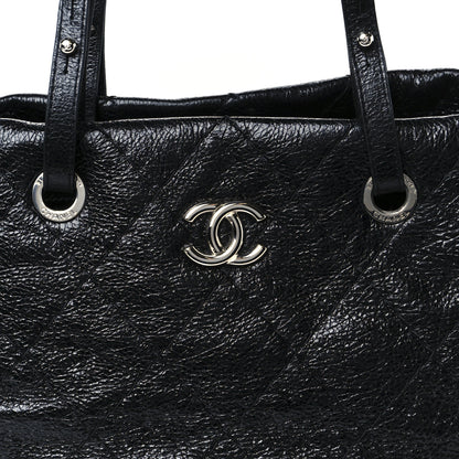 Chanel Glazed Calfskin Large On The Road Tote Black 8 of 10