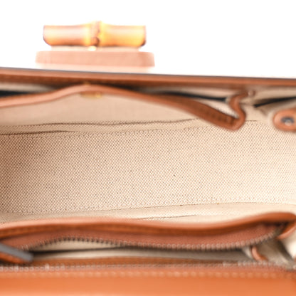 Gucci Boarded Dyana Lux Calfskin Web Small Bamboo 1947 Top Handle Bag Brown 5 of 10
